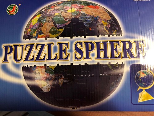 Puzzle sphere world - puzzle, globe