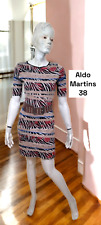 Aldo Martin's Taille 38 ? Superbe robe manches 3/4 beige bleu rouge
