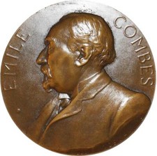 X3767 Rare Médaille Émile Combes Président République 1905 Paris Deschamps UNC