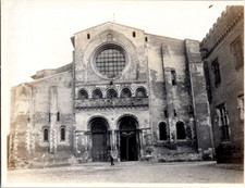 France, Toulouse, façade de Saint-Sernin Vintage silver print  Tirage argent