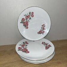5 Assiettes À Desserts Fleurs Vintage ARCO Véritable Porcelaine De Luxe Import