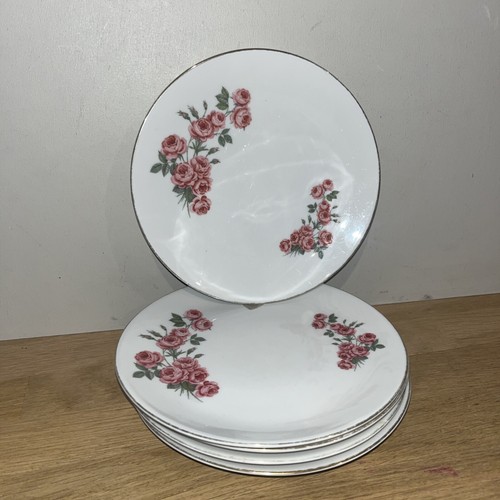 Assiettes desserts fleurs - 5,