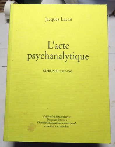 LACAN/L'ACTE