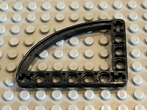 Lego black technic beam 7 - black,
