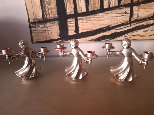 Bougeoirs vintages anges - 3,