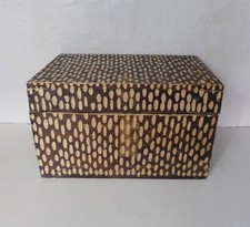 ancien coffre en bois art populaire africain ethnique vintage