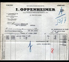 PARIS (II°) ARTICLES & OBJETS D'ART du JAPON & CHINE "I. OPPENHEIMER" 1939