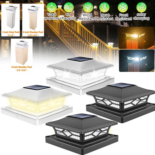 4pack led solar post - led,