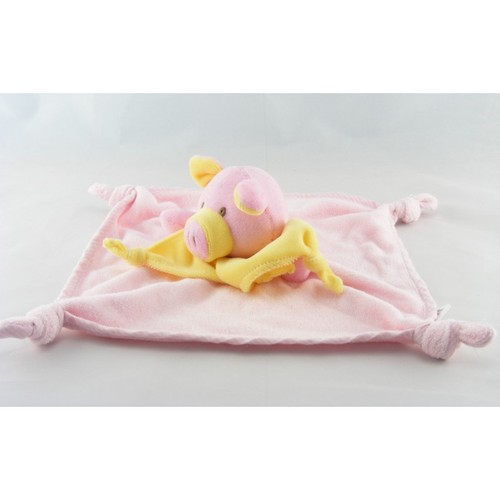 Doudou plat éponge cochon