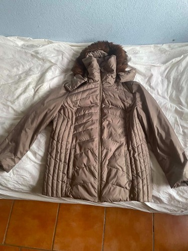 Doudoune marron capuche - doudoune,