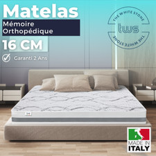 Matelas Memory 16 cm | Ergonomique, hypoallergénique, respirant, orthopédique