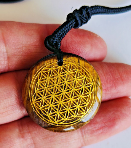 Pendentif fleur vie œil - pendentif,