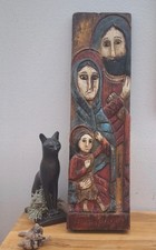 Modèle Ilse, tableau mural de la Sainte Famille, relief en bois sacré de 60 cm