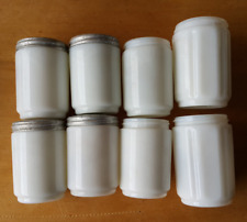 pc05 Lot de 8 pots à onguent anciens de pharmacie   2 modèles différents