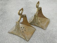 ancienne paire d'etriers officier SPAHIS ? bronze cisele cavalerie militaire ?