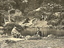 JAPON Nikko Paysage c1900 Photo Stereo Vintage Argentique