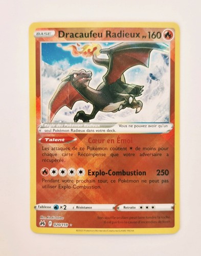 Dracaufeur radieux holo - dracaufeur,