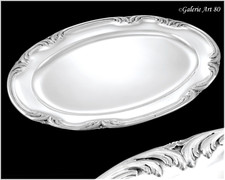 ODIOT : Exceptionnel grand Plat Ovale en Argent massif St. Louis XV - 49 cm