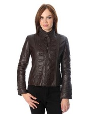 Veste style officier en cuir