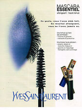 PUBLICITE ADVERTISING 035  1998  YVES SAINT LAURENT  maquillage  MASCARA ESSENTI