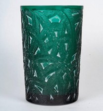 Vase Épicéa Verre Vert Canard René Lalique R.Lalique Teal Green Glass