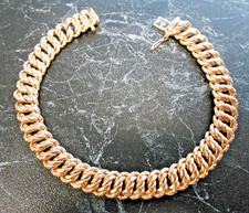 Bracelet maille américaine or  18 carats  poincon tete d aigle