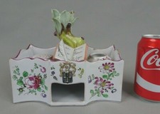 encrier ancien en faience de