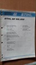 STIHL aspirateur SE100 SE200 - SE 100 200 : catalogue pièces 07/1997