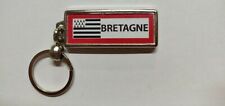 Porte-Clé Rouge Drapeau Bretagne Breton Ville Morlaix Rectangle Keychain /B01