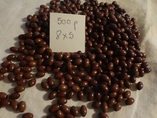 lot de 500 perle EN BOIS ancienne  olive ovale marron SUPERBE propres