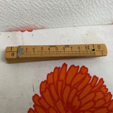 Ancien Petit Mètre Pliant En Bois Buis ? 1 Metre Écolier regle vintage