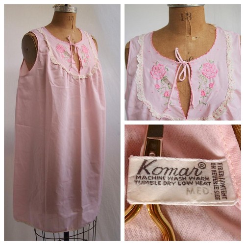 Vtg komar pink nightgown - komar,