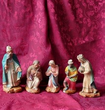 Grand santon Devineau Marie Joseph 3 rous mages 14,5cm T5 creche Noel