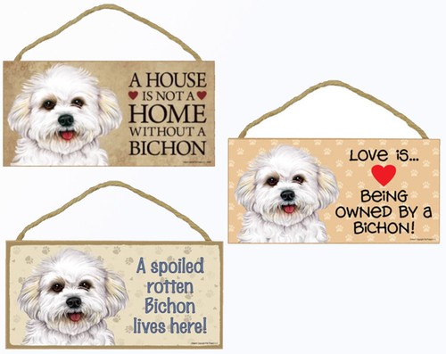 Bichon frise dog sign plaque - frise,