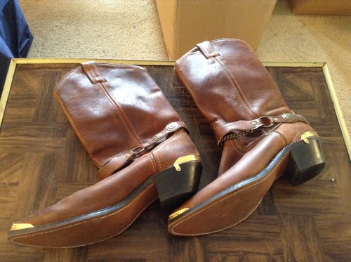 Ladies leather brown boots - leather,