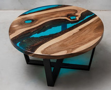 Table basse ronde bois - basse,