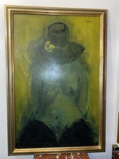 Tableau 40M 100x65  Nu Figuratif  H Lessertisseur 