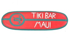 Tiki Bar Bouclier en Bois 60cm Déco Planche de Surf Panneau Hawaii Design Salon