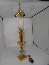Lampe De Table Ananas Ou Epis, bronze doré et cristal, Maison Charles ??, 74 cm
