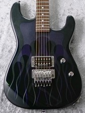 Charvel USA Custom Shop San Dimas FRT - Ghost Flames Noir -