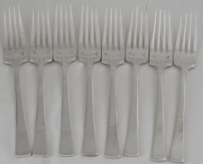 Christofle Concorde, 6 fourchettes de table, 20,1 cm, en métal argenté.