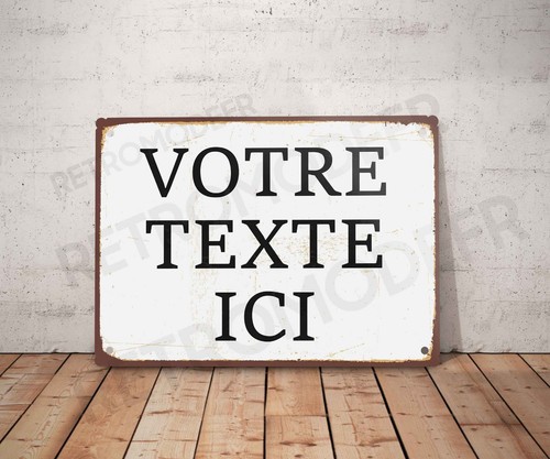 Plaque métal vintage - , avec
