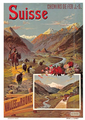 Affiche chemin fer jura - cp, de