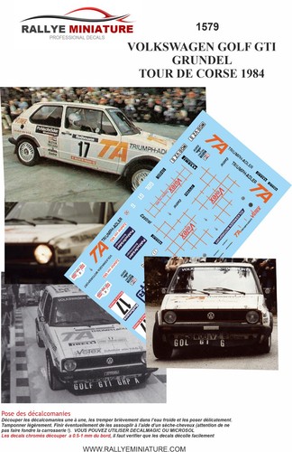 Decals ref 1579 grundel - 1/43,