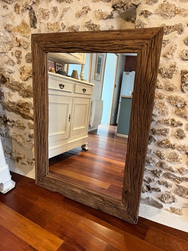 Miroir bois recyclé maison - bois,