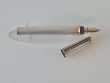 S.T. Dupont - Montparnasse plaqué argent , plume en or 18 cts - Stylo à plume