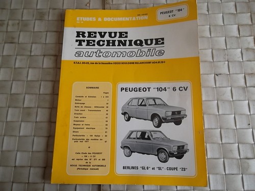 Revue technique peugeot 104 - revue,