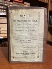 Manuel du droit public ecclesiastique français. Dupin. EO 1844