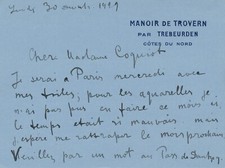 Henri EPSTEIN Carte autographe