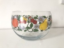 Saladier seau à punch vintage motifs fruitiers - Bocal à punch - Déco années 70